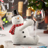 Snowman Wine Holder, Tabletop Wine Racks, Wine Bottle Holder With Handles Reusables Wine Bags, Unique Wine Bottle Holder, Tabletop Wine Racks For Bar Home Display And Decorations