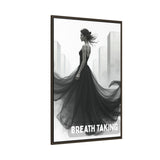 Stunning Framed Canvas Art - "BREATH TAKING" - Elegant Wall Decor, Modern Home Art, Gift for Her, Fashion Art Piece, Stylish Decor
