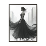 Stunning Framed Canvas Art - "BREATH TAKING" - Elegant Wall Decor, Modern Home Art, Gift for Her, Fashion Art Piece, Stylish Decor