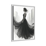 Elegant Framed Matte Canvas Wall Art - Stylish Home Decor, Gift for Fashion Lovers, Chic Living Room Artwork, Bridal Shower Decoration,