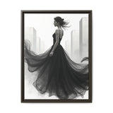Elegant Framed Matte Canvas Wall Art - Stylish Home Decor, Gift for Fashion Lovers, Chic Living Room Artwork, Bridal Shower Decoration,