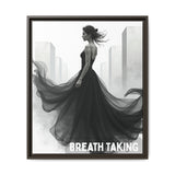 Stunning Framed Canvas Art - "BREATH TAKING" - Elegant Wall Decor, Modern Home Art, Gift for Her, Fashion Art Piece, Stylish Decor