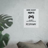 Gaming Mom Poster - Fun Wall Art for Gamers, Motivational Decor, Video Game Room, Mother's Day Gift, Unique Home Decor