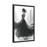 Stunning Framed Canvas Art - "BREATH TAKING" - Elegant Wall Decor, Modern Home Art, Gift for Her, Fashion Art Piece, Stylish Decor