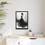 Elegant Framed Matte Canvas Wall Art - Stylish Home Decor, Gift for Fashion Lovers, Chic Living Room Artwork, Bridal Shower Decoration,