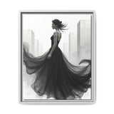 Elegant Framed Matte Canvas Wall Art - Stylish Home Decor, Gift for Fashion Lovers, Chic Living Room Artwork, Bridal Shower Decoration,