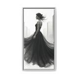 Elegant Framed Matte Canvas Wall Art - Stylish Home Decor, Gift for Fashion Lovers, Chic Living Room Artwork, Bridal Shower Decoration,