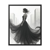 Elegant Framed Matte Canvas Wall Art - Stylish Home Decor, Gift for Fashion Lovers, Chic Living Room Artwork, Bridal Shower Decoration,