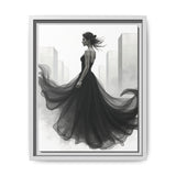 Elegant Framed Matte Canvas Wall Art - Stylish Home Decor, Gift for Fashion Lovers, Chic Living Room Artwork, Bridal Shower Decoration,