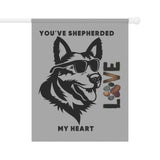 Cute Dog Love Garden Banner, Pet Lover Decor, Outdoor Flag, Heartwarming Home Decoration, Gift for Dog Owners