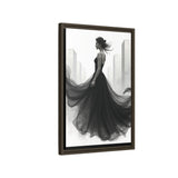 Elegant Framed Matte Canvas Wall Art - Stylish Home Decor, Gift for Fashion Lovers, Chic Living Room Artwork, Bridal Shower Decoration,
