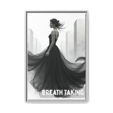 Stunning Framed Canvas Art - "BREATH TAKING" - Elegant Wall Decor, Modern Home Art, Gift for Her, Fashion Art Piece, Stylish Decor