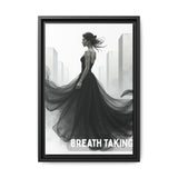 Stunning Framed Canvas Art - "BREATH TAKING" - Elegant Wall Decor, Modern Home Art, Gift for Her, Fashion Art Piece, Stylish Decor