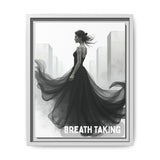 Stunning Framed Canvas Art - "BREATH TAKING" - Elegant Wall Decor, Modern Home Art, Gift for Her, Fashion Art Piece, Stylish Decor