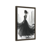 Stunning Framed Canvas Art - "BREATH TAKING" - Elegant Wall Decor, Modern Home Art, Gift for Her, Fashion Art Piece, Stylish Decor