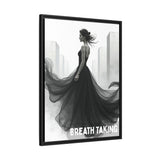 Stunning Framed Canvas Art - "BREATH TAKING" - Elegant Wall Decor, Modern Home Art, Gift for Her, Fashion Art Piece, Stylish Decor
