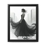 Stunning Framed Canvas Art - "BREATH TAKING" - Elegant Wall Decor, Modern Home Art, Gift for Her, Fashion Art Piece, Stylish Decor