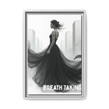 Stunning Framed Canvas Art - "BREATH TAKING" - Elegant Wall Decor, Modern Home Art, Gift for Her, Fashion Art Piece, Stylish Decor