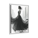 Stunning Framed Canvas Art - "BREATH TAKING" - Elegant Wall Decor, Modern Home Art, Gift for Her, Fashion Art Piece, Stylish Decor