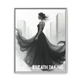 Stunning Framed Canvas Art - "BREATH TAKING" - Elegant Wall Decor, Modern Home Art, Gift for Her, Fashion Art Piece, Stylish Decor