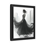 Stunning Framed Canvas Art - "BREATH TAKING" - Elegant Wall Decor, Modern Home Art, Gift for Her, Fashion Art Piece, Stylish Decor