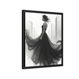 Elegant Framed Matte Canvas Wall Art - Stylish Home Decor, Gift for Fashion Lovers, Chic Living Room Artwork, Bridal Shower Decoration,