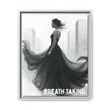 Stunning Framed Canvas Art - "BREATH TAKING" - Elegant Wall Decor, Modern Home Art, Gift for Her, Fashion Art Piece, Stylish Decor