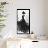 Elegant Framed Matte Canvas Wall Art - Stylish Home Decor, Gift for Fashion Lovers, Chic Living Room Artwork, Bridal Shower Decoration,
