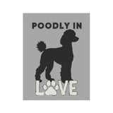 Dog Lover's Garden Banner, Poodle in Love Flag, Outdoor Décor, Pet Memorial, Garden Decoration, Dog Mom Gift, Customizable Banner