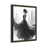Elegant Framed Matte Canvas Wall Art - Stylish Home Decor, Gift for Fashion Lovers, Chic Living Room Artwork, Bridal Shower Decoration,