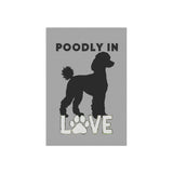 Dog Lover's Garden Banner, Poodle in Love Flag, Outdoor Décor, Pet Memorial, Garden Decoration, Dog Mom Gift, Customizable Banner