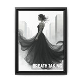 Stunning Framed Canvas Art - "BREATH TAKING" - Elegant Wall Decor, Modern Home Art, Gift for Her, Fashion Art Piece, Stylish Decor