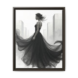 Elegant Framed Matte Canvas Wall Art - Stylish Home Decor, Gift for Fashion Lovers, Chic Living Room Artwork, Bridal Shower Decoration,