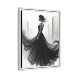 Elegant Framed Matte Canvas Wall Art - Stylish Home Decor, Gift for Fashion Lovers, Chic Living Room Artwork, Bridal Shower Decoration,
