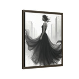 Elegant Framed Matte Canvas Wall Art - Stylish Home Decor, Gift for Fashion Lovers, Chic Living Room Artwork, Bridal Shower Decoration,