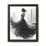 Elegant Framed Matte Canvas Wall Art - Stylish Home Decor, Gift for Fashion Lovers, Chic Living Room Artwork, Bridal Shower Decoration,
