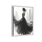 Elegant Framed Matte Canvas Wall Art - Stylish Home Decor, Gift for Fashion Lovers, Chic Living Room Artwork, Bridal Shower Decoration,
