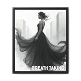 Stunning Framed Canvas Art - "BREATH TAKING" - Elegant Wall Decor, Modern Home Art, Gift for Her, Fashion Art Piece, Stylish Decor