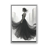 Elegant Framed Matte Canvas Wall Art - Stylish Home Decor, Gift for Fashion Lovers, Chic Living Room Artwork, Bridal Shower Decoration,