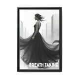 Stunning Framed Canvas Art - "BREATH TAKING" - Elegant Wall Decor, Modern Home Art, Gift for Her, Fashion Art Piece, Stylish Decor