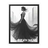 Stunning Framed Canvas Art - "BREATH TAKING" - Elegant Wall Decor, Modern Home Art, Gift for Her, Fashion Art Piece, Stylish Decor