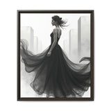 Elegant Framed Matte Canvas Wall Art - Stylish Home Decor, Gift for Fashion Lovers, Chic Living Room Artwork, Bridal Shower Decoration,
