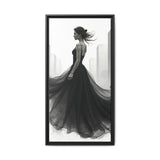 Elegant Framed Matte Canvas Wall Art - Stylish Home Decor, Gift for Fashion Lovers, Chic Living Room Artwork, Bridal Shower Decoration,