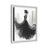 Elegant Framed Matte Canvas Wall Art - Stylish Home Decor, Gift for Fashion Lovers, Chic Living Room Artwork, Bridal Shower Decoration,