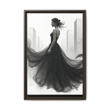 Elegant Framed Matte Canvas Wall Art - Stylish Home Decor, Gift for Fashion Lovers, Chic Living Room Artwork, Bridal Shower Decoration,