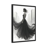 Elegant Framed Matte Canvas Wall Art - Stylish Home Decor, Gift for Fashion Lovers, Chic Living Room Artwork, Bridal Shower Decoration,