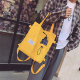 Canvas Tote Bag, Harajuku, Eco-Friendly Style