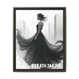 Stunning Framed Canvas Art - "BREATH TAKING" - Elegant Wall Decor, Modern Home Art, Gift for Her, Fashion Art Piece, Stylish Decor