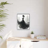 Elegant Framed Matte Canvas Wall Art - Stylish Home Decor, Gift for Fashion Lovers, Chic Living Room Artwork, Bridal Shower Decoration,