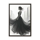 Elegant Framed Matte Canvas Wall Art - Stylish Home Decor, Gift for Fashion Lovers, Chic Living Room Artwork, Bridal Shower Decoration,
